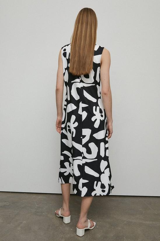 Warehouse Abstract Print Jersey Crepe Midi Dress 3