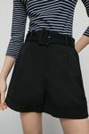 Warehouse Petite Compact Cotton Belted Shorts thumbnail 2
