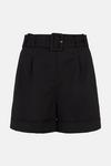 Warehouse Petite Compact Cotton Belted Shorts thumbnail 4