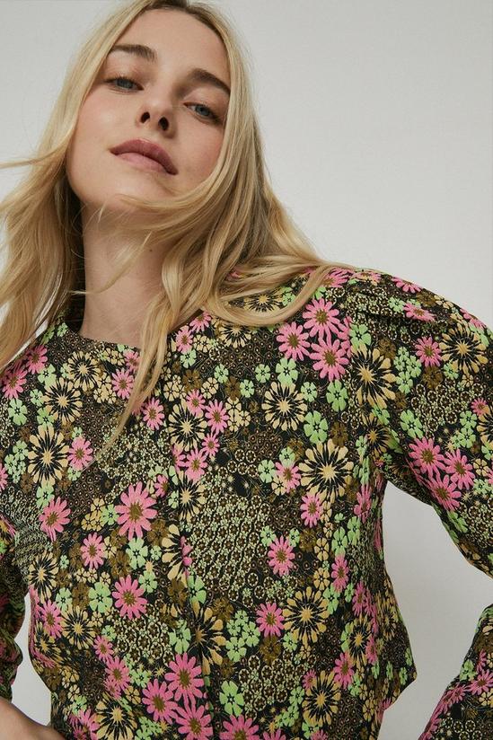 Warehouse Cropped Floral Button Through Jacket 2