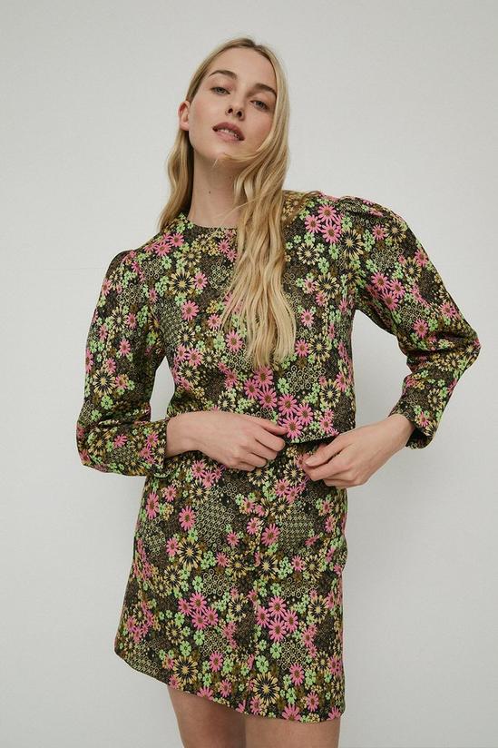 Warehouse Cropped Floral Button Through Jacket 5