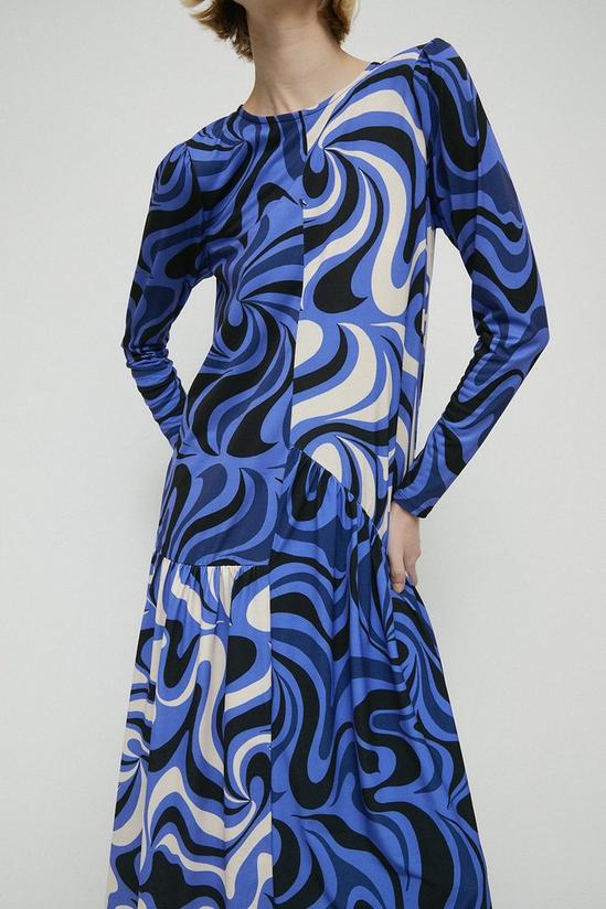 Warehouse Mixed Print Cutabout Midi Dress 1
