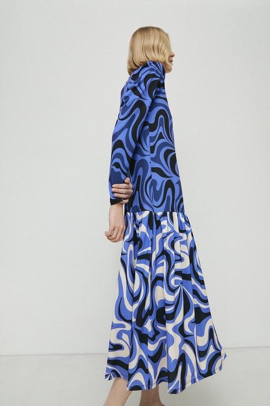Warehouse Mixed Print Cutabout Midi Dress 2