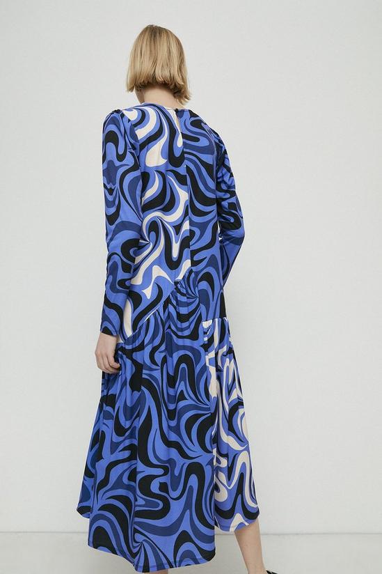 Warehouse Mixed Print Cutabout Midi Dress 3