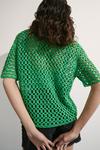Warehouse Crochet Polo Knit Shirt thumbnail 3