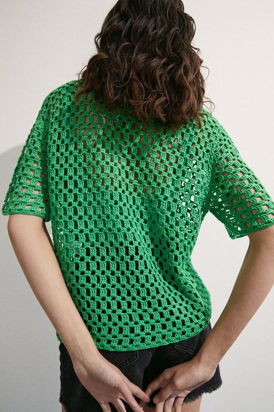 Warehouse Crochet Polo Knit Shirt 3