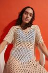 Warehouse Crochet Polo Knit Shirt Dress thumbnail 1