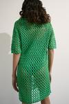 Warehouse Crochet Polo Knit Shirt Dress thumbnail 3