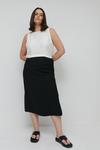 Warehouse Plus Size Ruched Side Skirt thumbnail 1