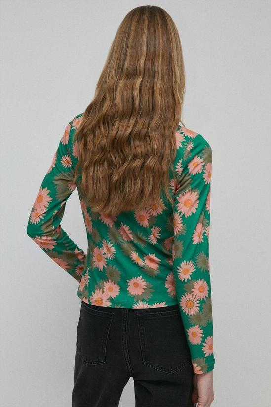 Warehouse Floral Print Sweetheart Neck Top 3
