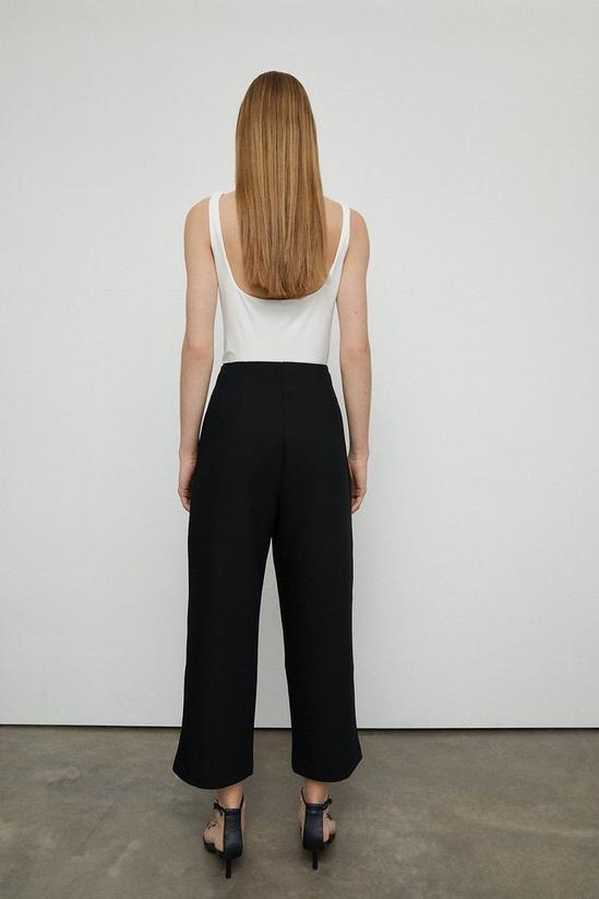 Warehouse Flat Fronted Tailored Wide Crop Trouser 3