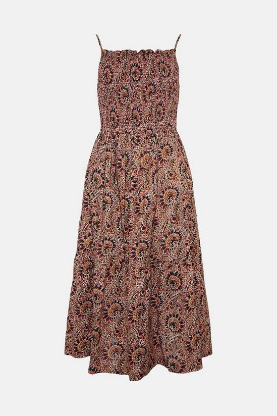 Warehouse Paisley Smocked Bodice Cami Midi Dress 4