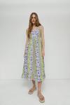 Warehouse Floral Print Mix Cotton Cami Midi Dress thumbnail 2