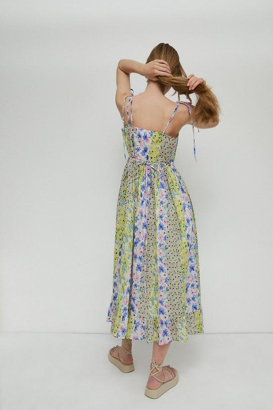 Warehouse Floral Print Mix Cotton Cami Midi Dress 3