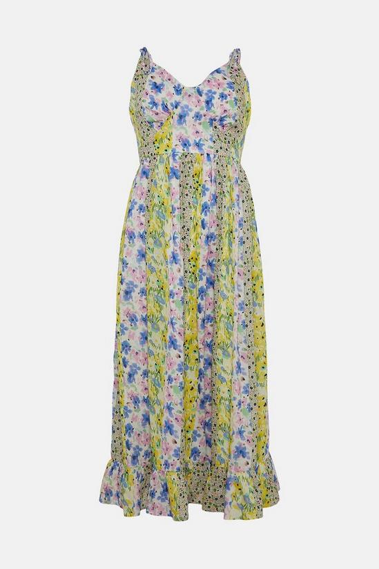 Warehouse Floral Print Mix Cotton Cami Midi Dress 4