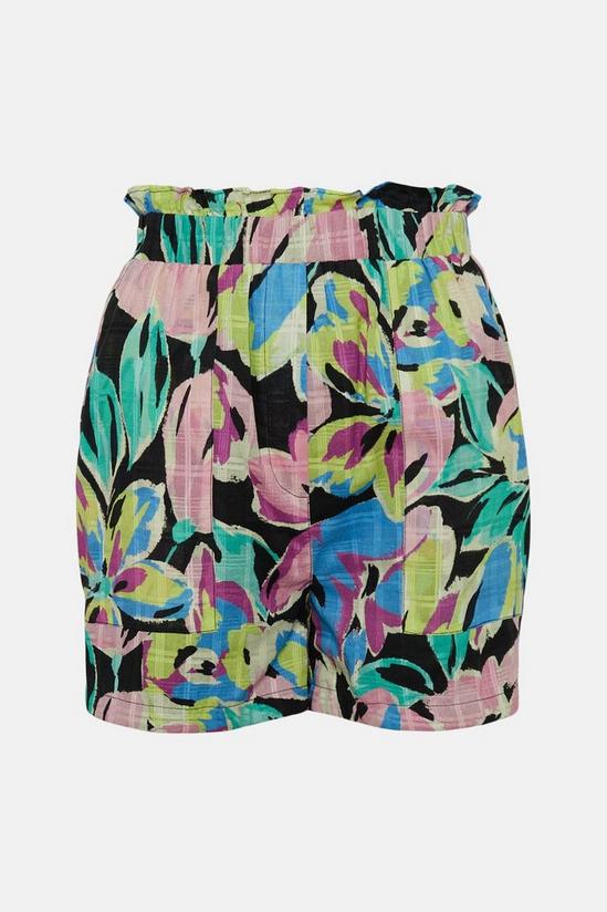 Warehouse Beach Floral Print Paperbag Pull On Shorts 4