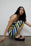 Warehouse Stripe Knit Midi Dress thumbnail 5