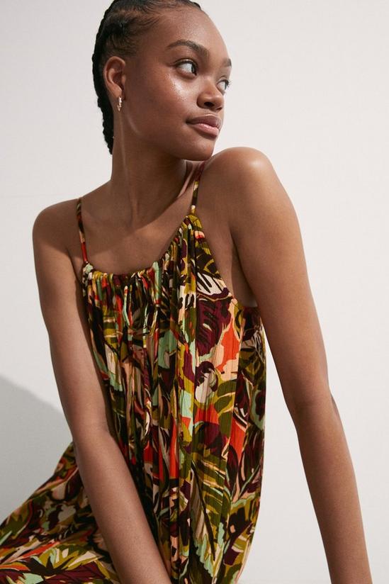 Warehouse Beach Jungle Print Cami Midi Dress 1