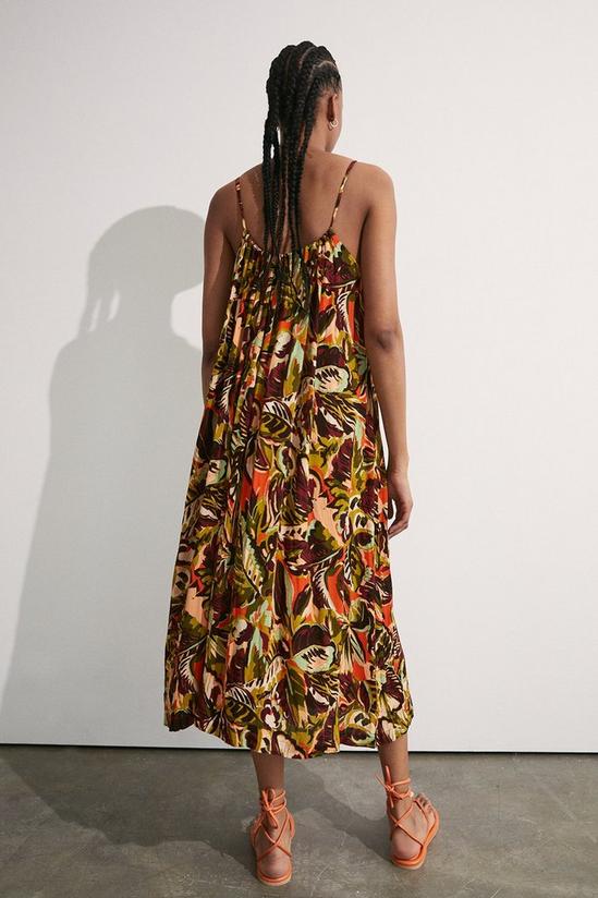 Warehouse Beach Jungle Print Cami Midi Dress 3