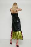 Warehouse Sequin Colour Block Midi Dress thumbnail 3