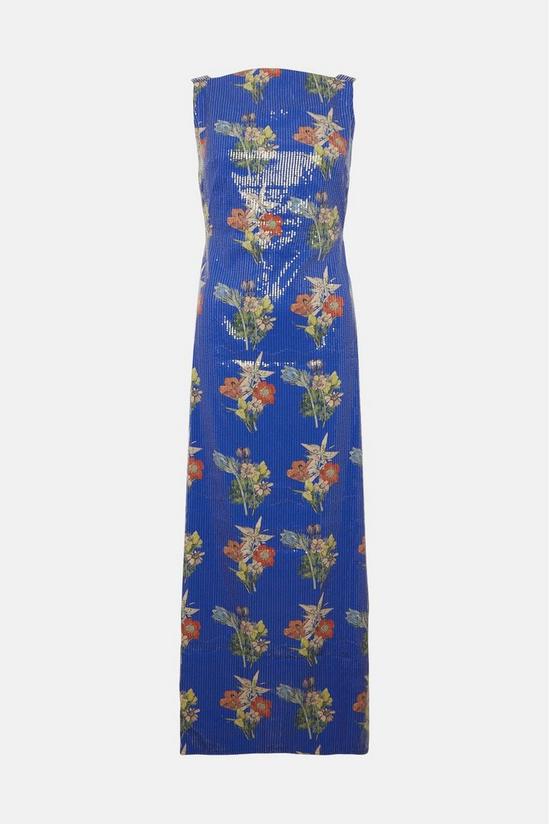 Warehouse WH x The British Museum: The Charles Rennie Mackintosh Collection Printed Sequin Midi Dress 4