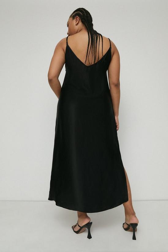 Warehouse Plus Size Satin Lace Cami Dress 3