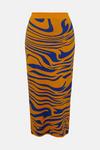 Warehouse Tiger Jacquard Knit Midi Skirt thumbnail 4