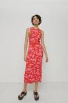 Warehouse Abstract Floral Jacquard Knit Midi Skirt thumbnail 2