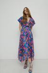 Warehouse Floral Lace Midi Dress thumbnail 1