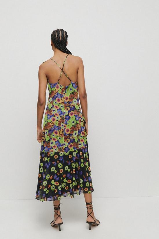 Warehouse Strappy Wrap Maxi Dress In Mix Print 3