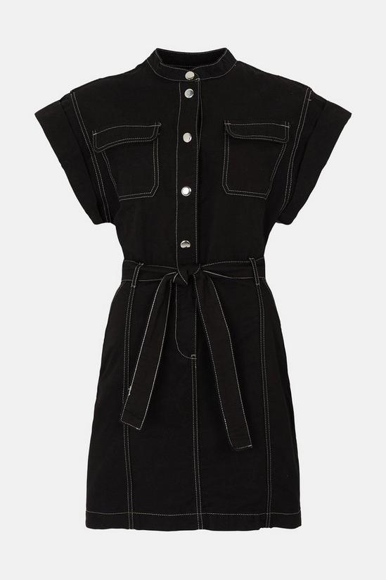 Warehouse Twill Belted Patch Pocket Mini Dress 4