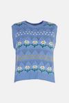 Warehouse Flower Spot Stitch Knit Vest thumbnail 4
