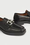 Warehouse Real Leather Square Toe Snaffle Loafer thumbnail 3