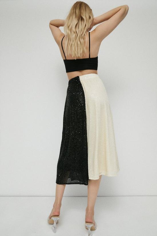 Warehouse Colourblock Sequin Midi Skirt 2