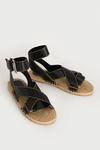 Warehouse Real Leather Cross Over Espadrille Sandal thumbnail 2