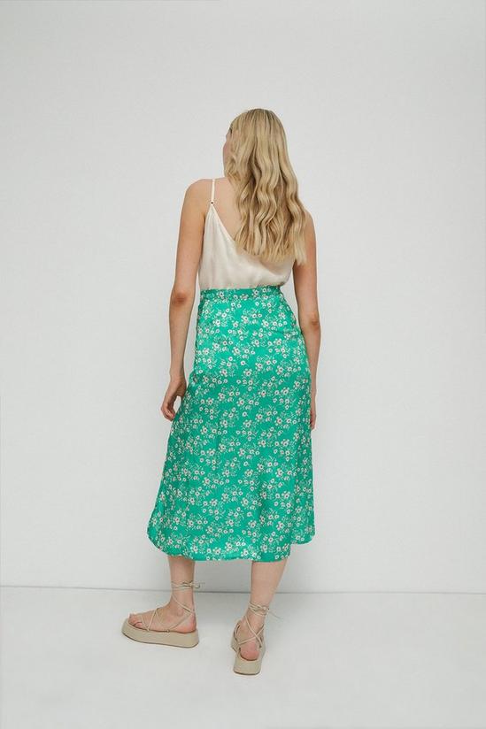 Warehouse Floral Midi Skirt With Side Split 3