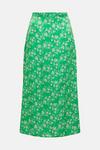 Warehouse Floral Midi Skirt With Side Split thumbnail 4