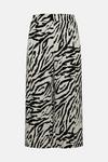 Warehouse Plus Size Zebra Crepe Wide Crop Trousers thumbnail 4