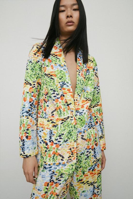 Warehouse Petite Abstract Spot Relaxed Blazer 1