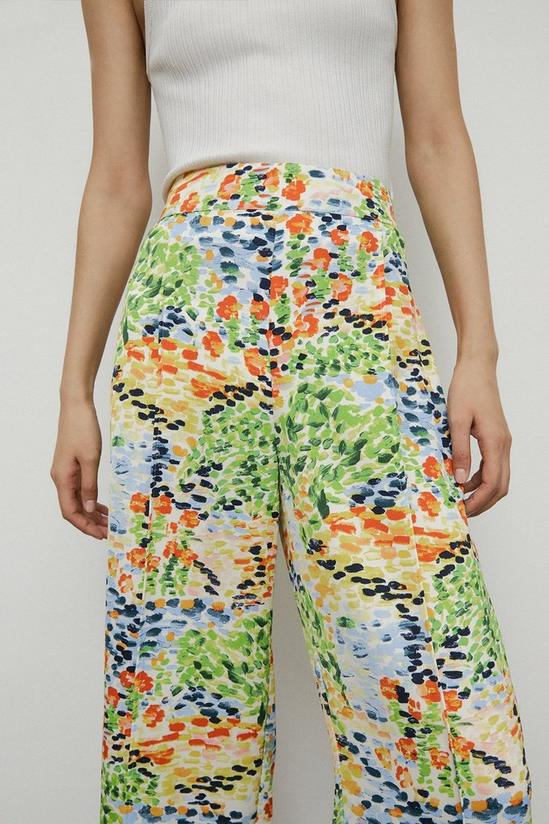 Warehouse Abstract Spot Wide Crop Trousers 2