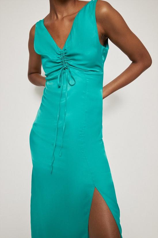 Warehouse Ruched Front Midi Dress 1