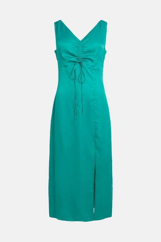 Warehouse Ruched Front Midi Dress 4