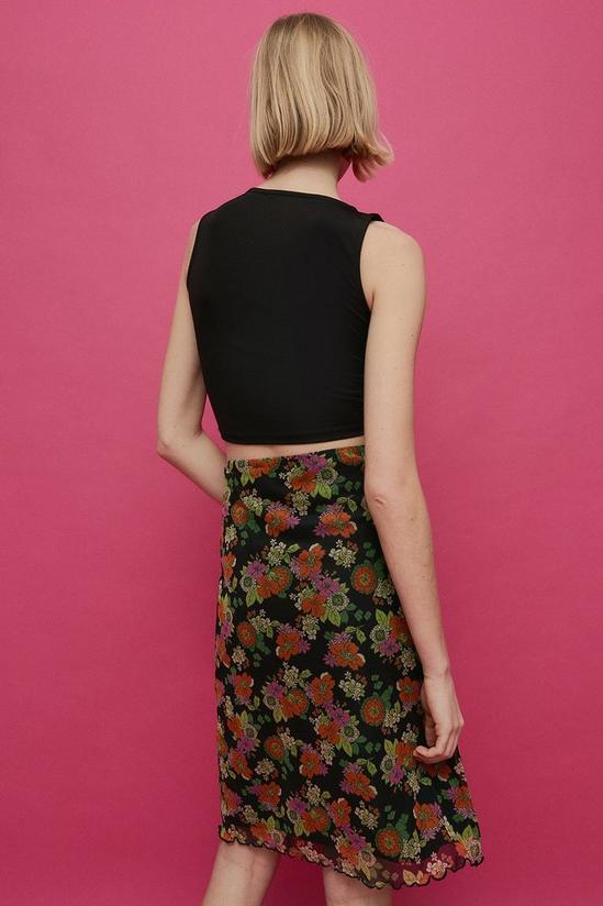 Warehouse Floral Mesh Skirt 3