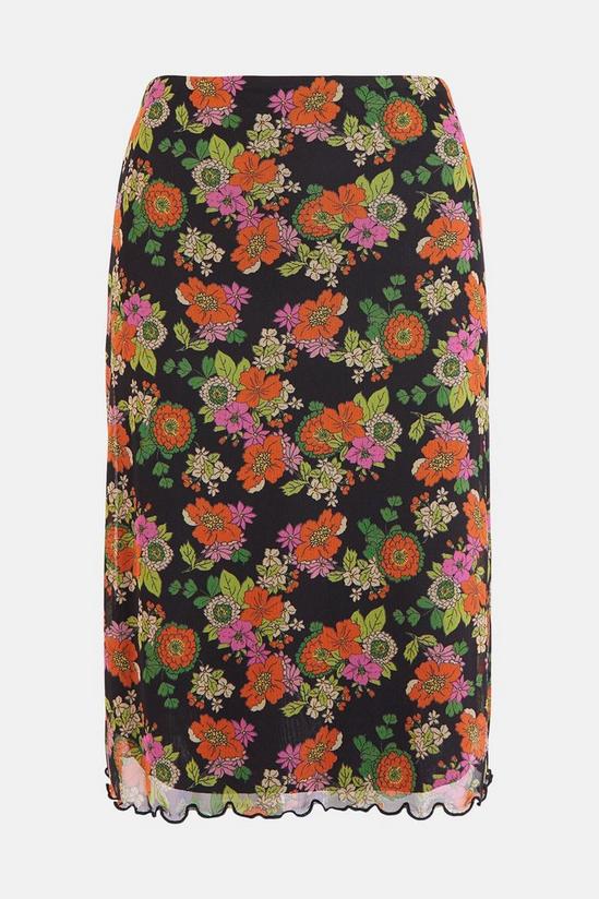 Warehouse Floral Mesh Skirt 4