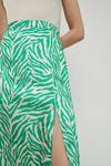 Warehouse Petite Midi Skirt In Zebra Print thumbnail 2