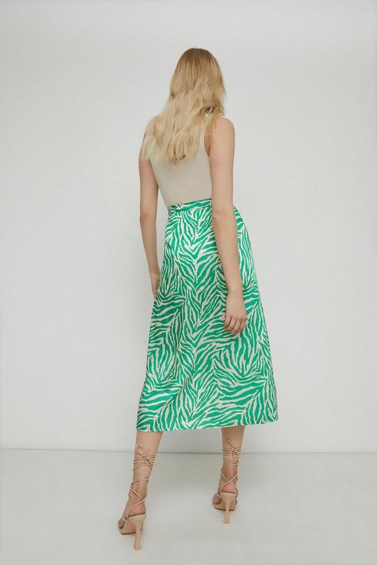 Warehouse Petite Midi Skirt In Zebra Print 3
