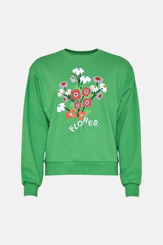 Warehouse WH X Rose England Flores Embroidered Sweatshirt 4