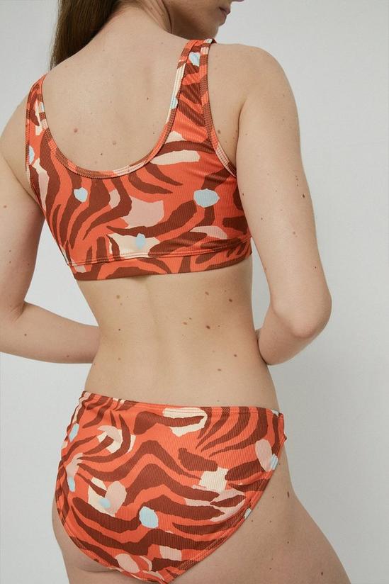 Warehouse Tiger Print Scoop Neck Bikini Top 3