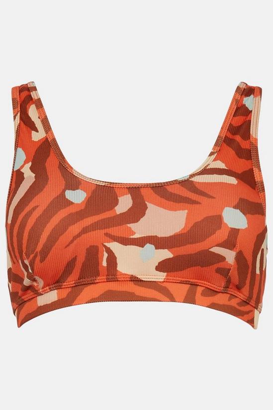 Warehouse Tiger Print Scoop Neck Bikini Top 4
