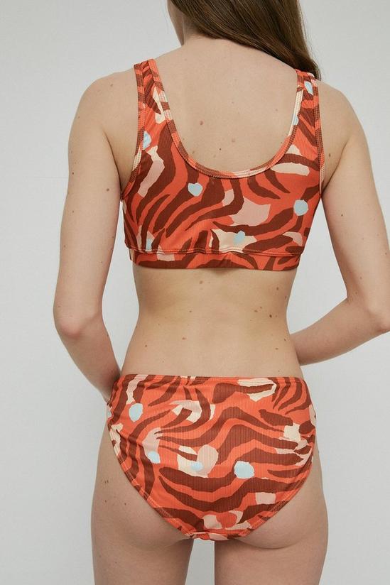 Warehouse Tiger Print Simple Bikini Bottoms 3